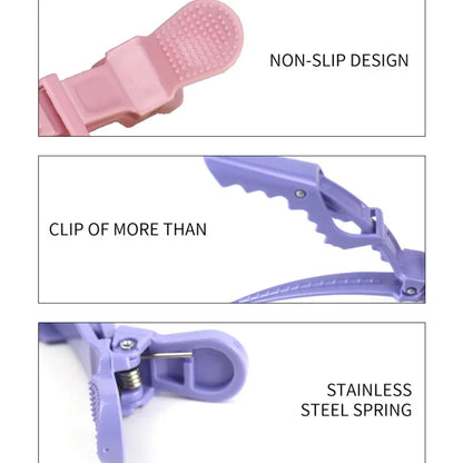 6PCS Alligator Hair Clips Hairdressing Clamps Claws Section Clip Barber Crocodile Hairpin Salon Styling Tools Hair Accessorie