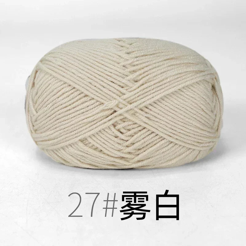 50g 4ply Milk Cotton Knitting Wool Yarn Needlework Dyed Lanas For Crochet Craft Sweater Hat Dolls Sewing Knitting Tools - 27