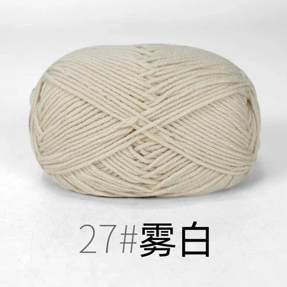 50g 4ply Milk Cotton Knitting Wool Yarn Needlework Dyed Lanas For Crochet Craft Sweater Hat Dolls Sewing Knitting Tools - 27