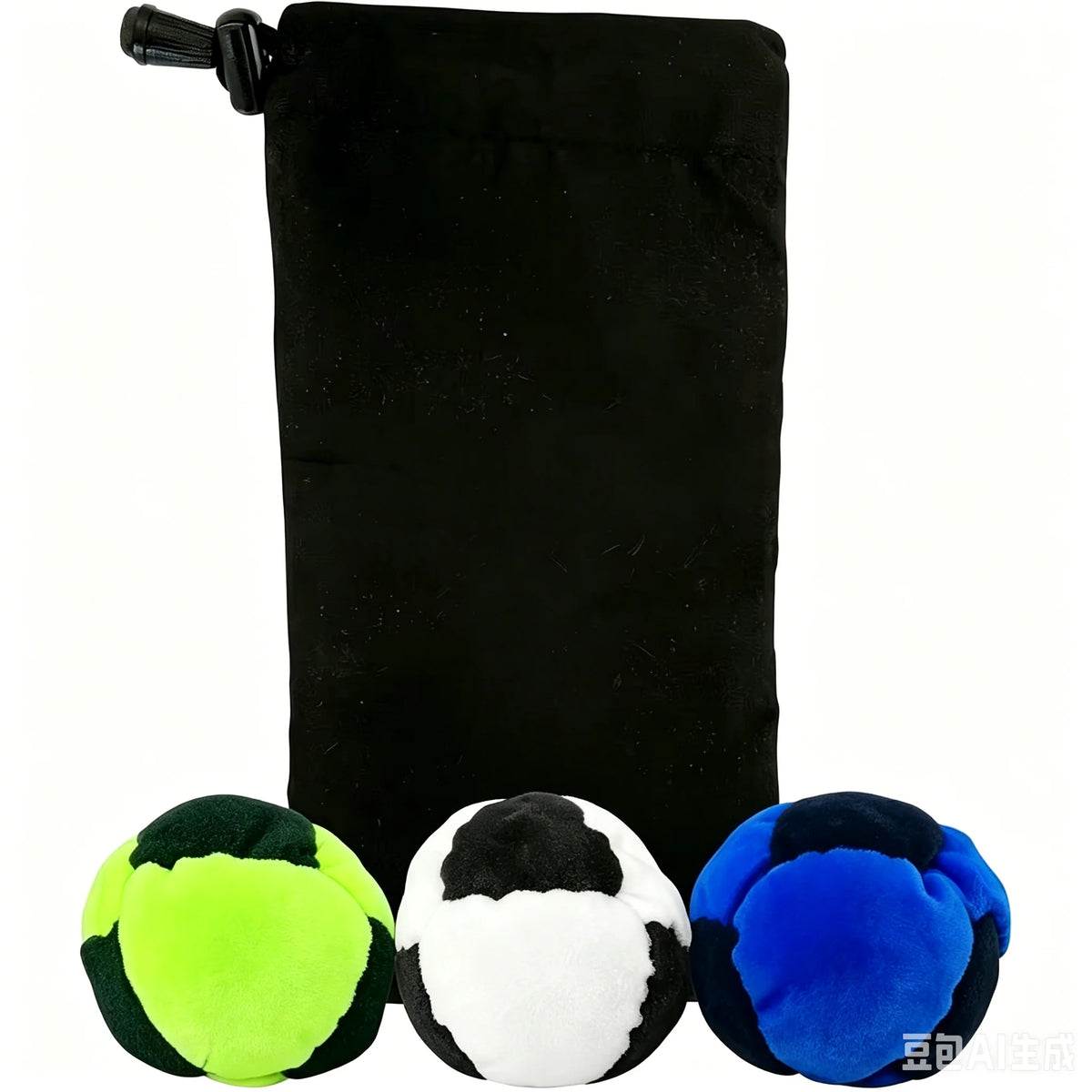 Classic Footbag Hacky Sack 3-Pack with Carry Pouch,Sand-Filled 8-Panel Synthetic Suede Footbag Set for Beginners &Player - 3p