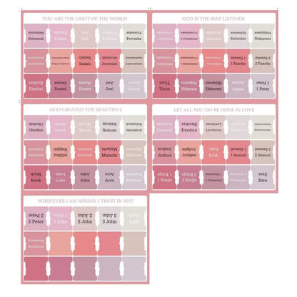 5 Sheets(75pcs) Bible Tabs Large Print And Easy-To-Read Bible Journaling Supplies Self-Adhesive Index Label Sticker Stationer