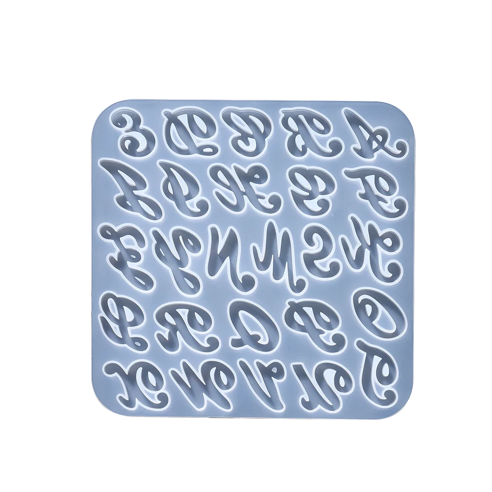 Alphabet Epoxy Resin Silicone Mold Letter Number Mould DIY Keychain Earring Pendant Epoxy Resin Jewelry Crafts Casting Mold -