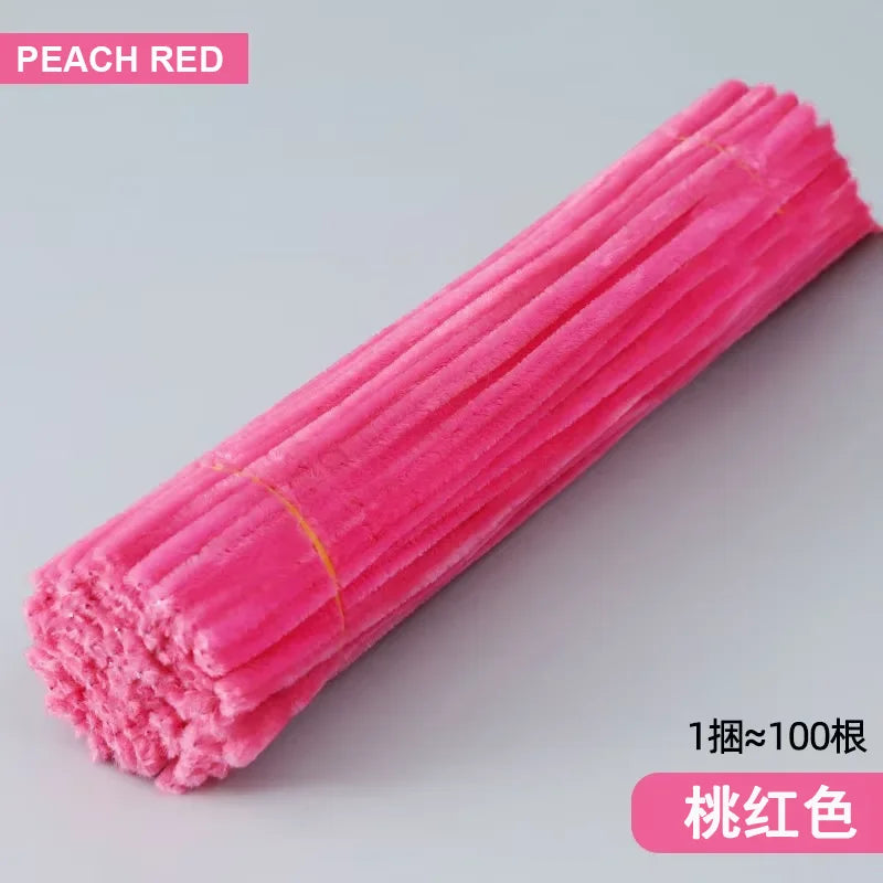 100/50Pcs Chenille Stems Bulk 22 Colors Chenille Pipe Cleaner Stems Kids Art and Crafts Projects and Decorations(6 MM x 12 in