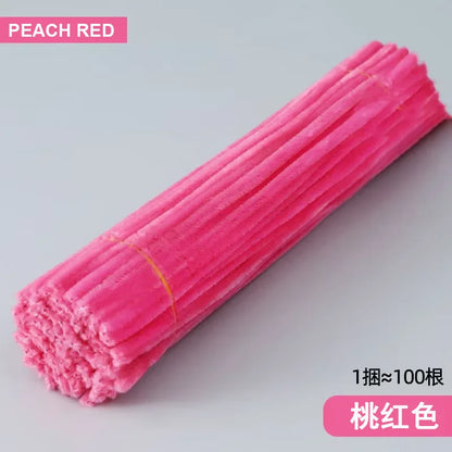 100/50Pcs Chenille Stems Bulk 22 Colors Chenille Pipe Cleaner Stems Kids Art and Crafts Projects and Decorations(6 MM x 12 in