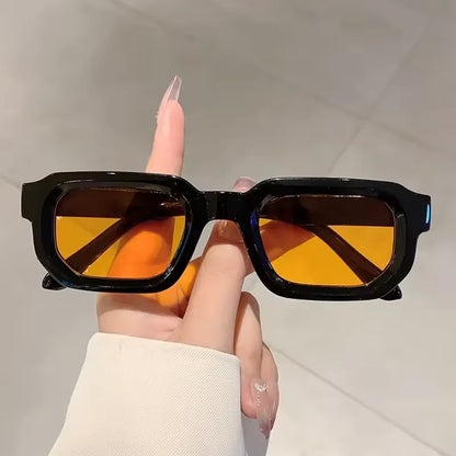 New Men Vintage Rectangle Frame Sunglasses Fashion Retro Sun Glasses Design Glasses UV400 Eyewear Women Goggles