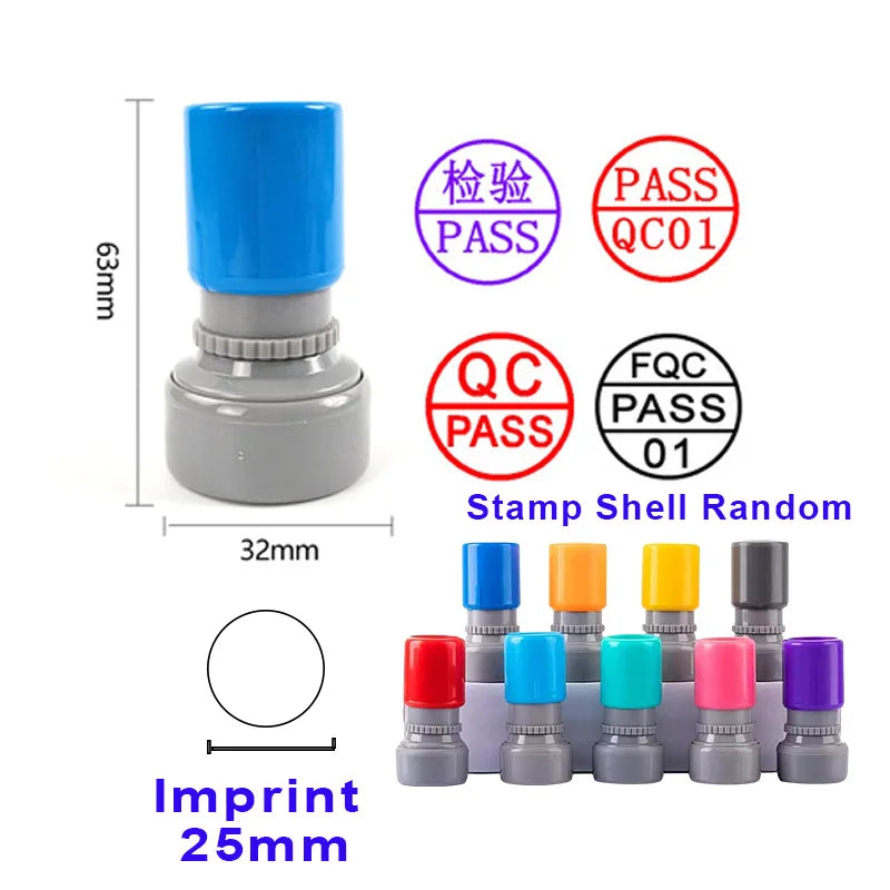Custom QA QC Teacher Name Ink Stamp Signature Calligraphy Selfing-Inking Personalized Letter Stamp For School Student Child -