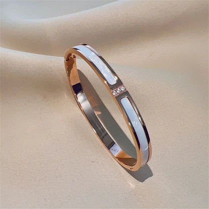 ZAKOL 5/1pcs Sparkling Zirconia Inlaid Stainless Steel Bracelet Set for Women Stackable Bangles Fashion Non Fading Jewelry Gi