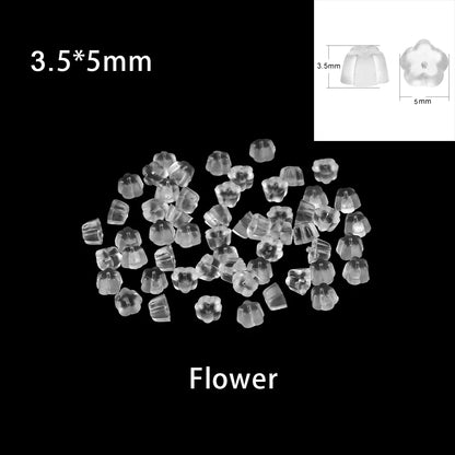 200-2000pcs Soft Silicone Rubber Earring Back Stoppers for Stud Earrings DIY Earring Findings Accessories Bullet Tube Ear Plu