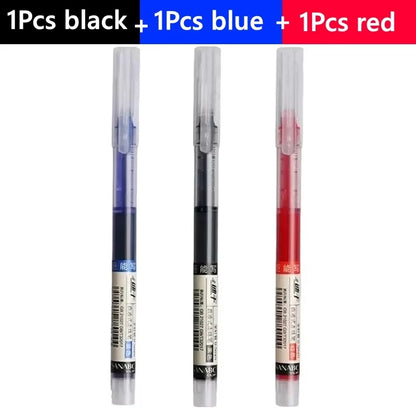 3-102Pcs/set Needle Type Gel Pens Straight Liquid Ballpoint Pen Kawaii Stationery School Office Supplies Writing