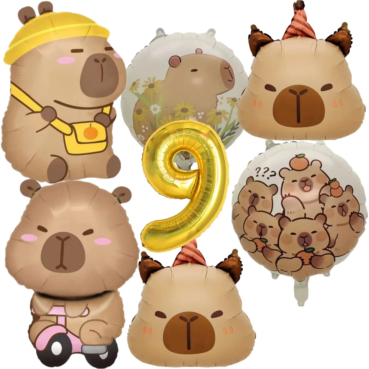 Birthday Decoration Capybara Birthday Invitation Card Cup Tablecloth Plate Napkin Poster Baby Shower Birthday Girl Party Favo