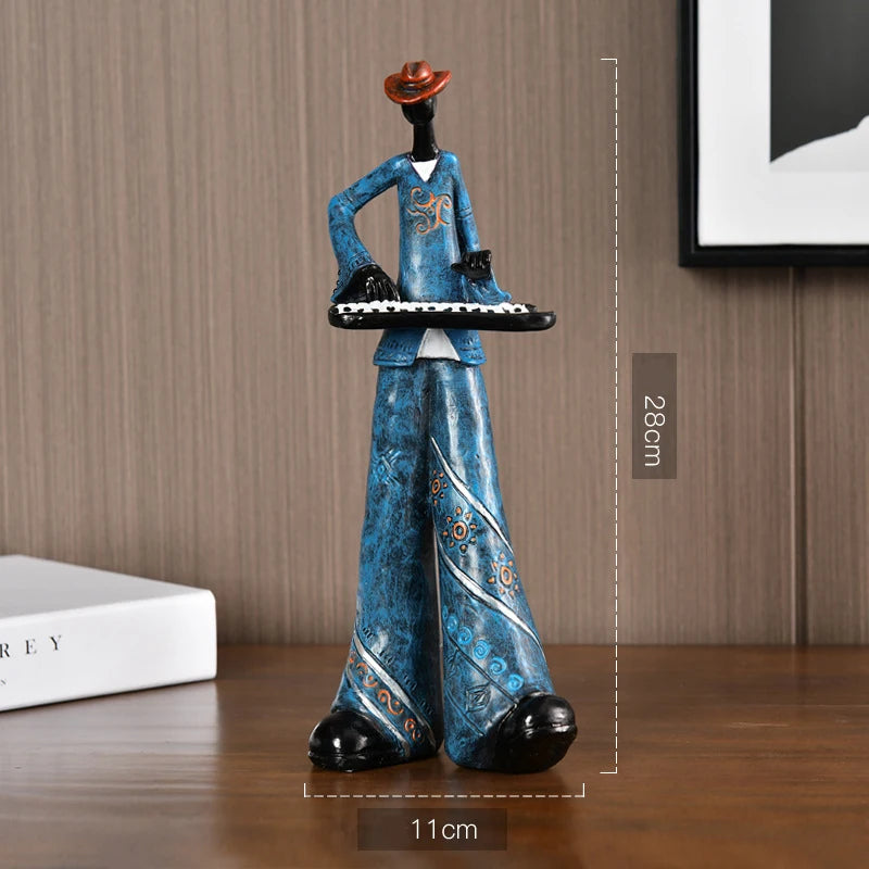 Creative American Band Decoration Musical Instrument Model Living Room Porch Study Nordic Arts And Crafts Statue Sculpture Ho