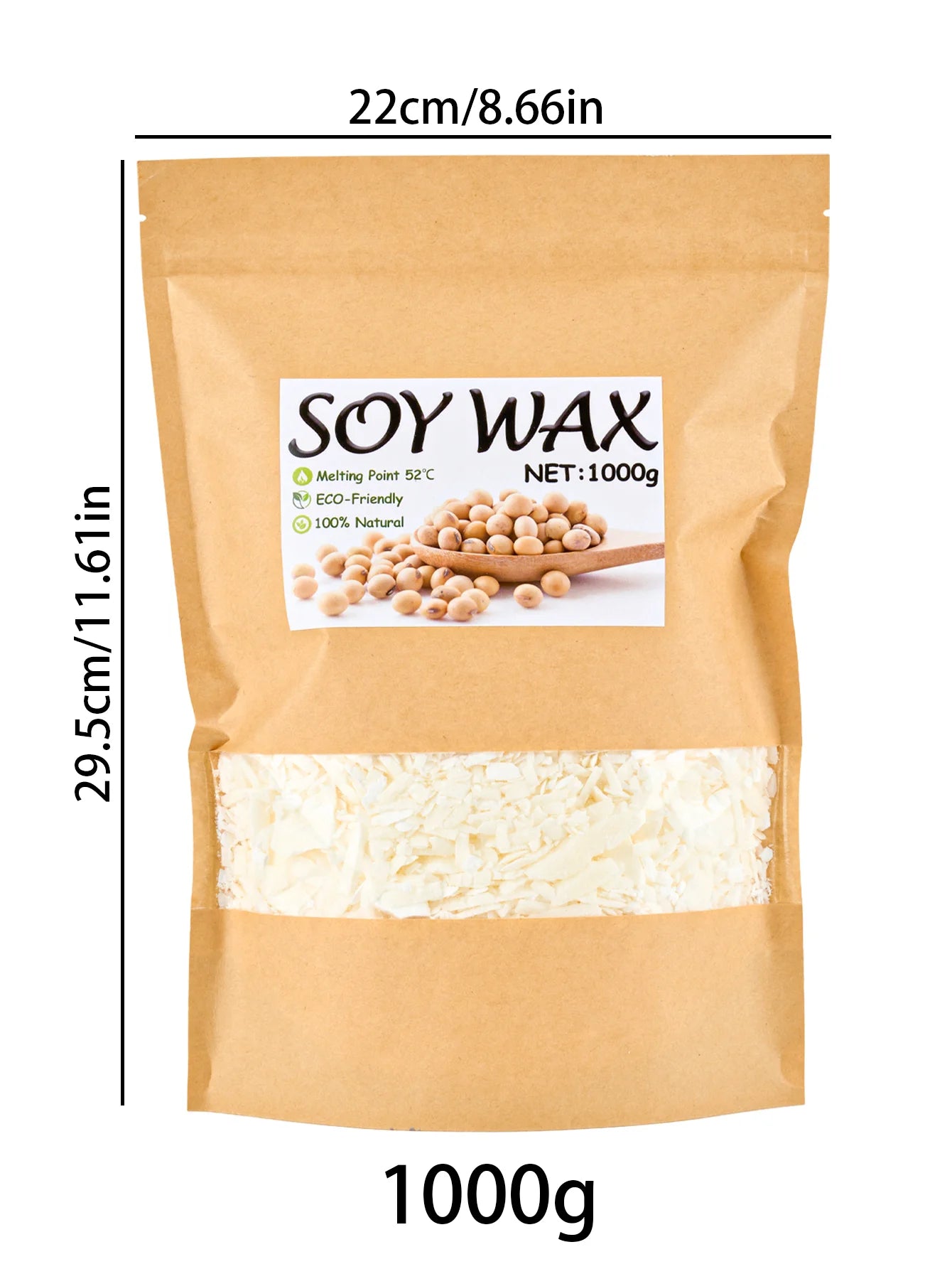 100g-1000g Natural Soy Wax DIY Handmade Candles Crafts Making Supplies 100% Additive-Free Wax Flakes Scented Candle Raw Mater