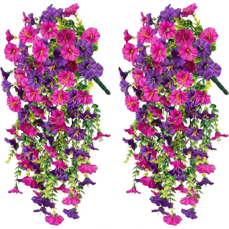 Artificial Flowers Vine Morning Glory Wedding Wreath Home Room Valentine's Decor Outdoor Yard Pretty Hanging Arch DIY Gift Pr