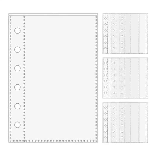 A7 Binders A7 A7 Binder Pages Clear 6-Ring Binder Refill Transparent Pages