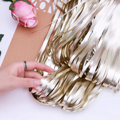 Top Matte Birthday Party Decoration Backdrop Foil Tassel Fringe Curtain Kids Adult Photo Booth Baby Shower Wedding Matte Drap