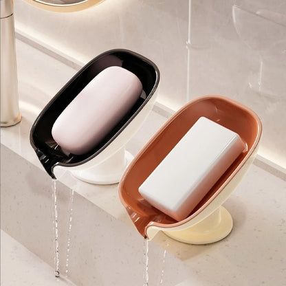 Soap Box Drain Free Punching Household Light Luxury Suction Cup SoapBox Toilet Countertop Soap Rack Bathroom Shelf