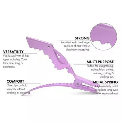 6PCS Alligator Hair Clips Hairdressing Clamps Claws Section Clip Barber Crocodile Hairpin Salon Styling Tools Hair Accessorie