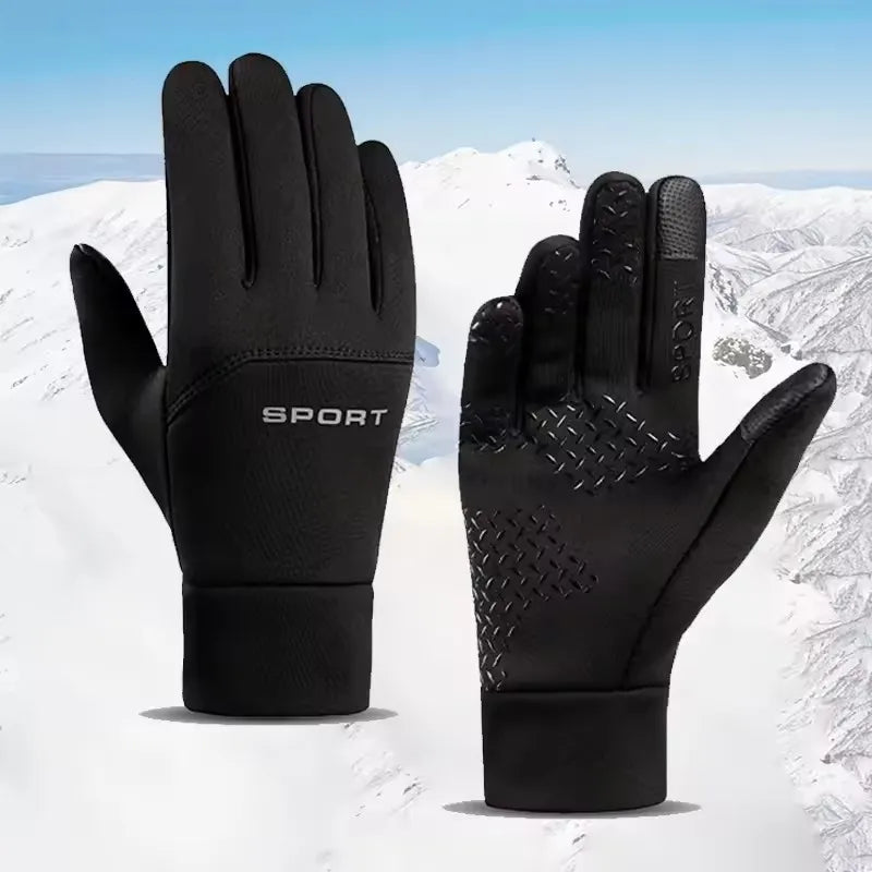 Winter Warm Gloves Touch Screen Windproof Non Slip Cold-proof Cycling Gloves Outdoor Men's Women's Running Hiking Skiing Glov