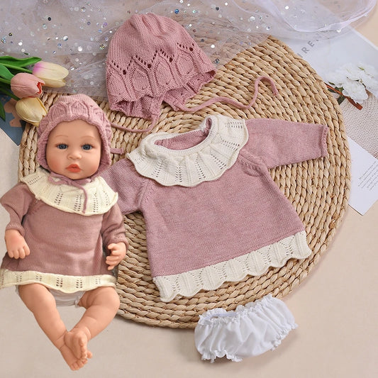 Dolls Clothes for 45cm Baby Dolls DIY Doll Accessories for 45cm Dolls Sweater Jumpsuite Clothes for Reborn Baby Dolls