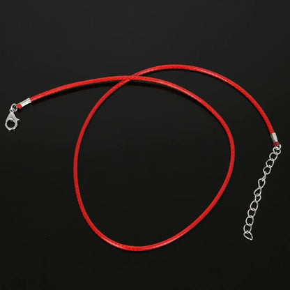 10Pcs/lot 1.5mm 2mm Adjustable Leather Cord Waxed Thread Rope Necklace Extender Chain Lobster Clasp DIY Jewelry Making Findin