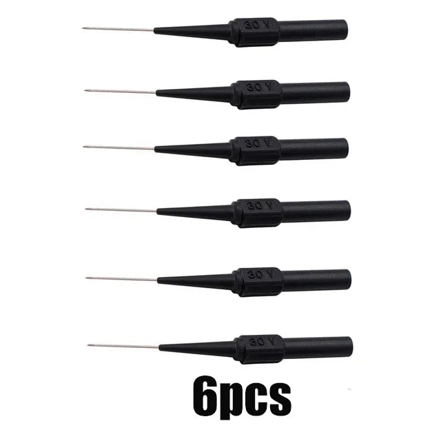 10Pcs 30V Diagnostic Tools Multimeter Test Lead Extention Back Piercing Needle Tip Probes Car Automotive Test Probe Kit 0.7MM