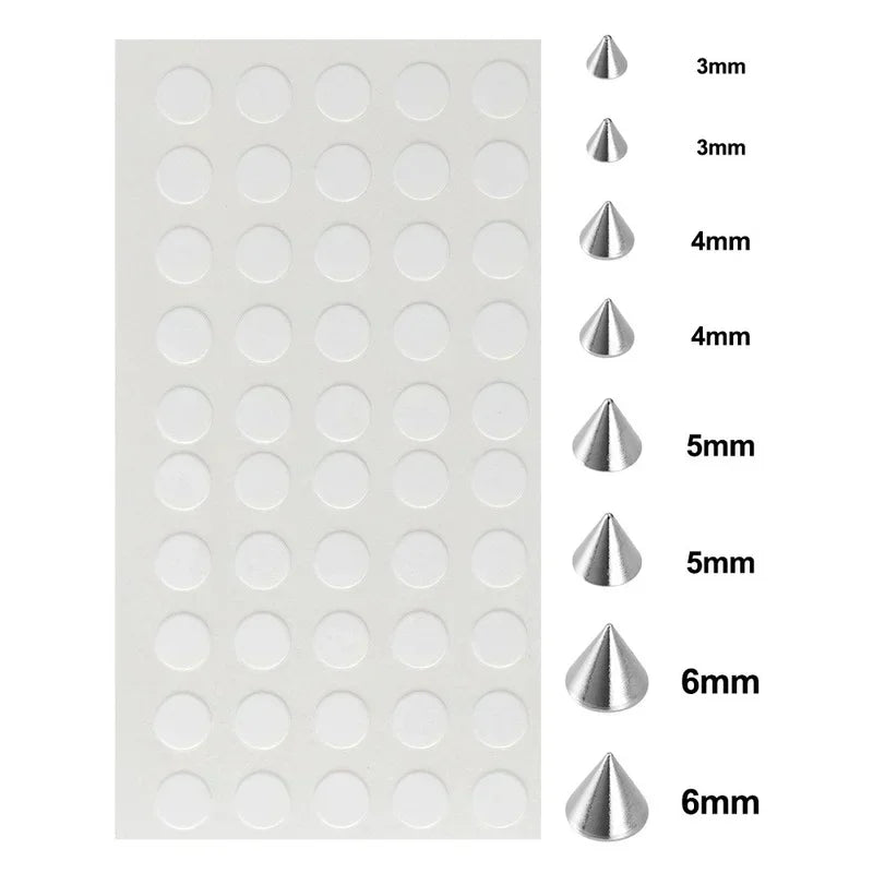 58pcs Non Piercing Lip Nails Sticker Selfadhesive Waterproof Reusable Fake Lip Nail Eyebrow Nose Ring Body Belly Button Jewel