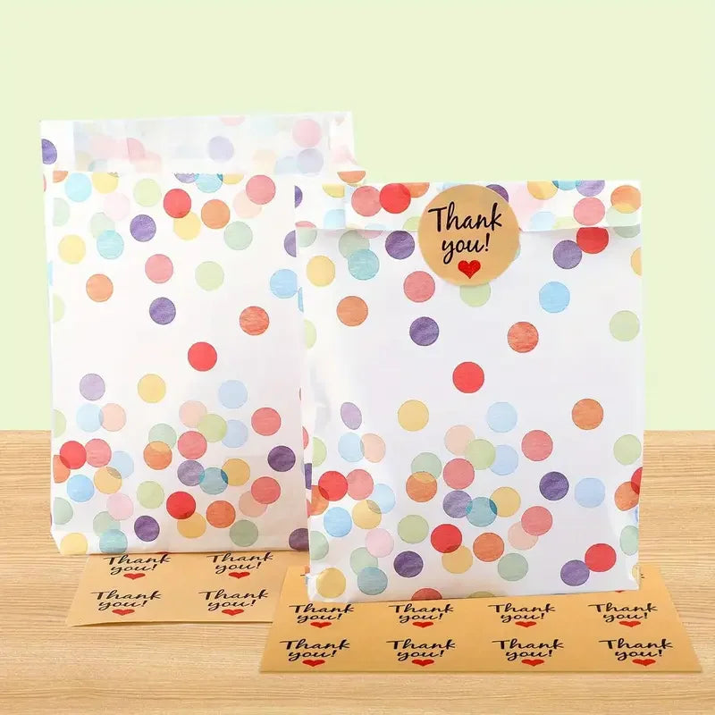 20/40 Pieces Bohemian Birthday Party Favor Bags with Seal Sticker - Party Birthday, Wedding, Camping Party Use, Decoration Su