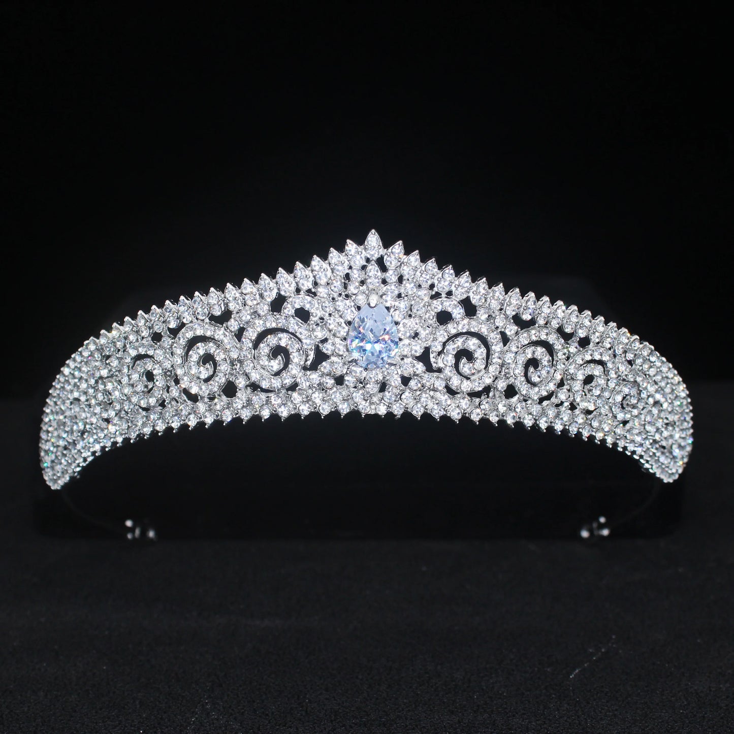 Luxury Crystal Hair Tiaras For Bride Women Prom Hairstyle Rhinestone Zircon Diadem Headband Wedding Bridal Hair Accessories