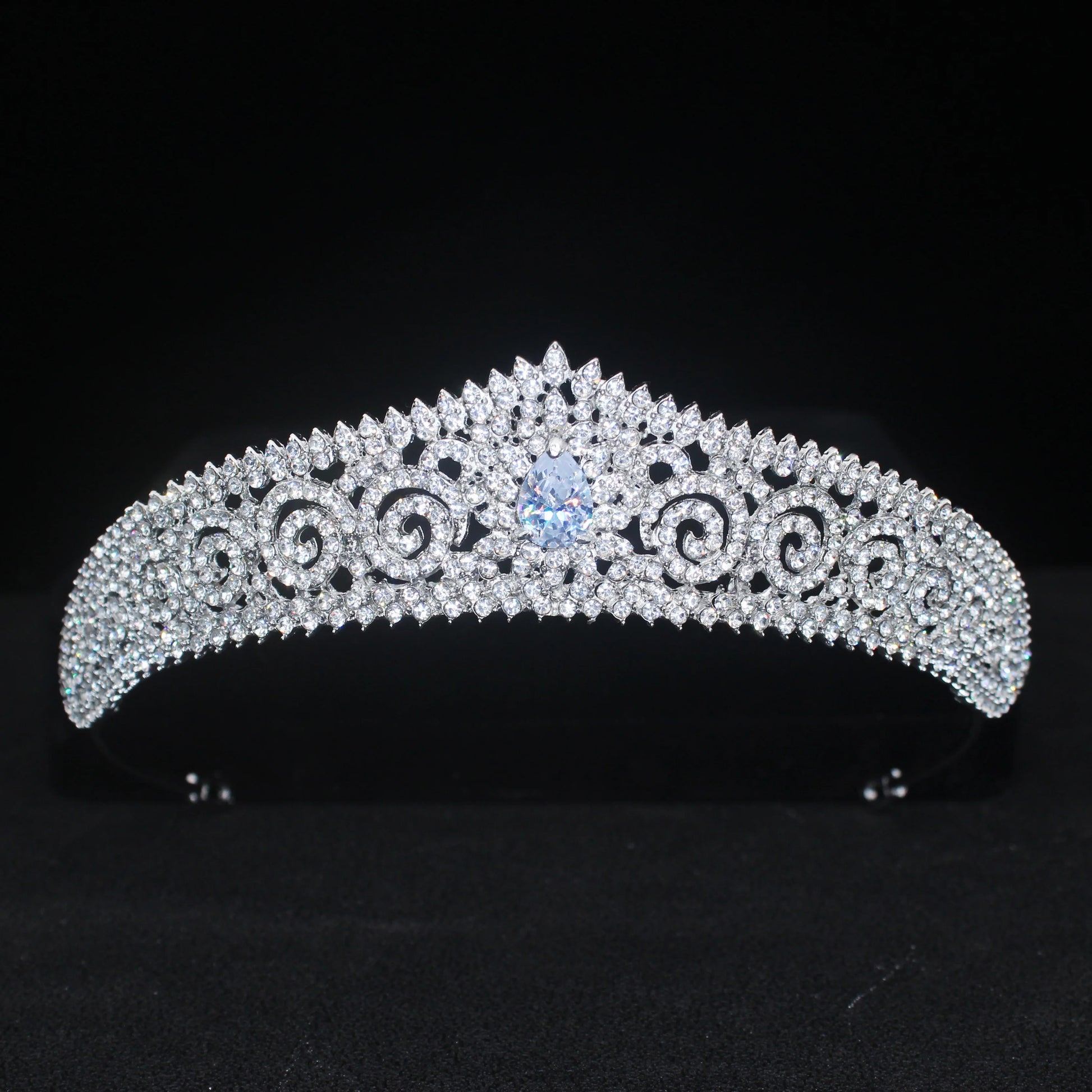 Luxury Crystal Hair Tiaras For Bride Women Prom Hairstyle Rhinestone Zircon Diadem Headband Wedding Bridal Hair Accessories