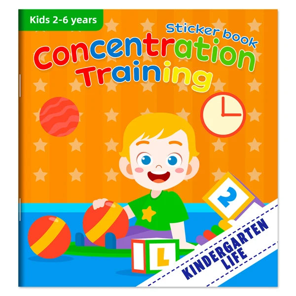 Montessori Toys Cartoon Sticker Books Focus on Potential Development Education Sticker Toys for Children 3-6Y - Kindergarden 