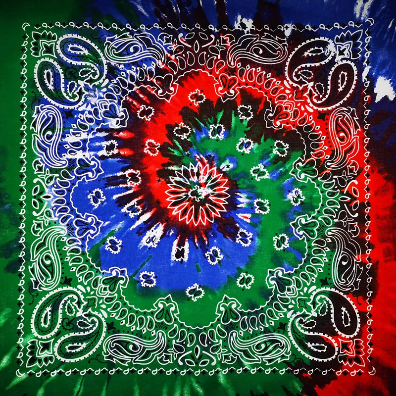 New Fashion Hip Hop 100% Cotton Bandana Square Scarf 55cm*55cm Black Red Paisley Headband Printed For Women/Men/Boys/Girls - 
