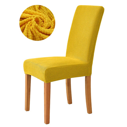 Elastic Dining Room Chair Cover Stretch Thick Jacquard Kitchen Chair Cover Slipcover For Dining Kitchen Hotel Wedding Banquet