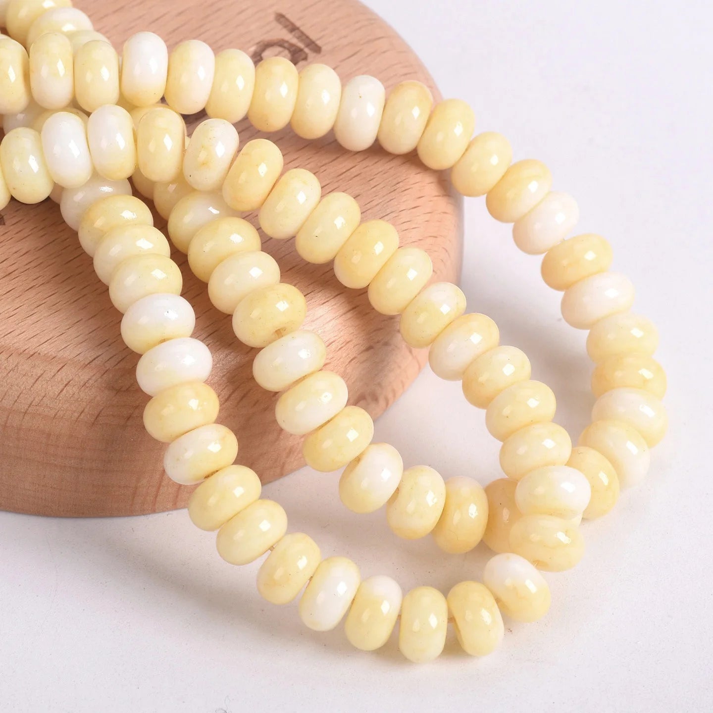 50pcs Mixed Colors Rondelle Shape 8x5mm Opaque Glass Loose Spacer Beads Lot For Jewelry Making DIY Bracelet Findings