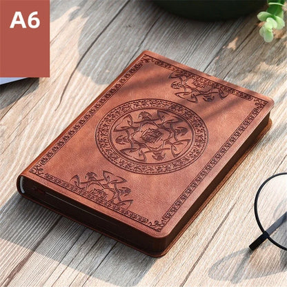 2025 New Portable Vintage Leather Notebook Diary Journal Stationery Gift Portable And Easy To Use - Brown
