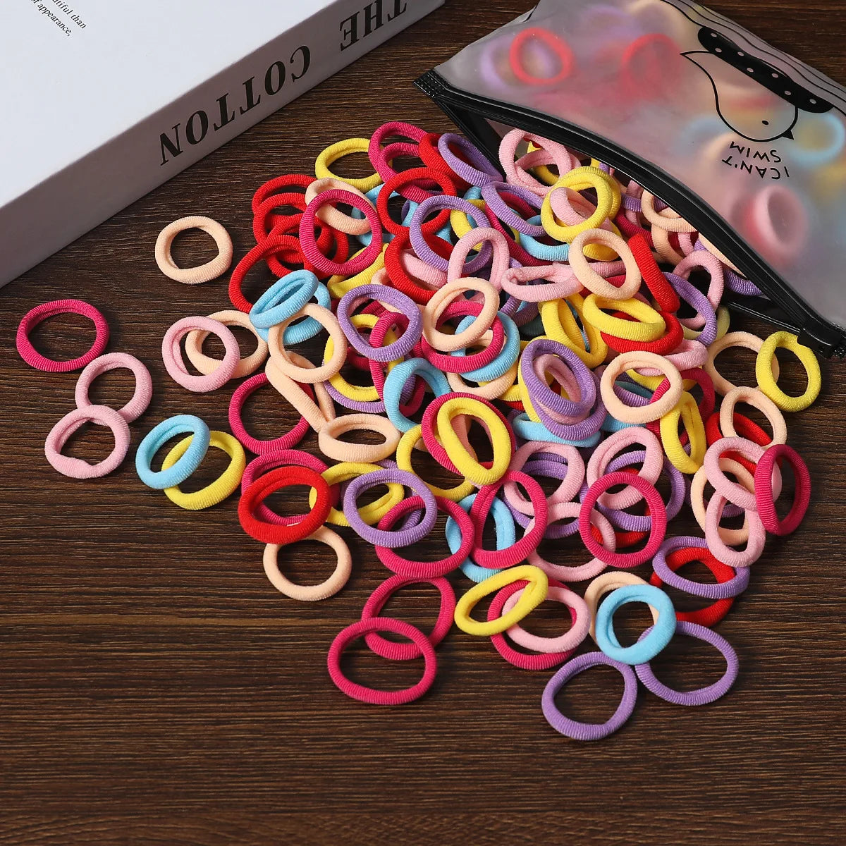 50/100Pcs Colorful Nylon Hair Bands for Children Scrunchie Hair Ties Rubber Band Kids Elastic Hair Leagues Girl Hair Accessor