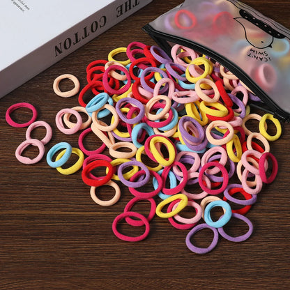 50/100Pcs Colorful Nylon Hair Bands for Children Scrunchie Hair Ties Rubber Band Kids Elastic Hair Leagues Girl Hair Accessor