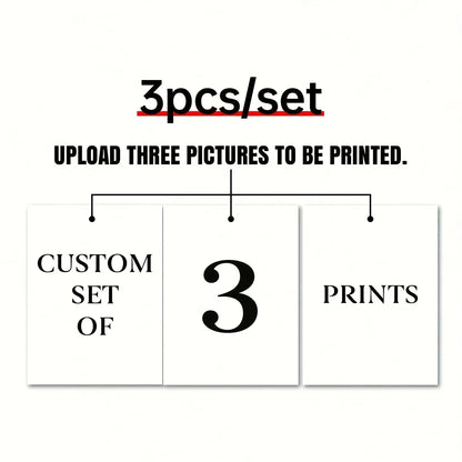 3/4/5pcs Custom Canvas Printing Personalized Photo Suitable for Family Life Pets Scenery Couple Weddings Home Decor Poster Gi