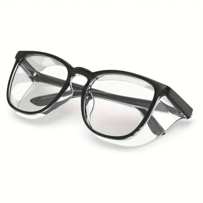 1pc Anti Pollen Safety Glasses Square Anti Fog Blue Light Blocking Glasses with Side Shields for School Daily Life - Black