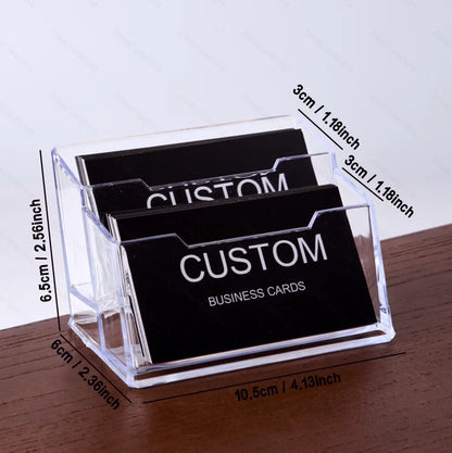 200/500/1000pcs Customizable Cards, Personalized Business Cards with Acrylic Storage Box, Matte Film Thank You Invitations