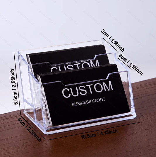 200/500/1000pcs Customizable Cards, Personalized Business Cards with Acrylic Storage Box, Matte Film Thank You Invitations
