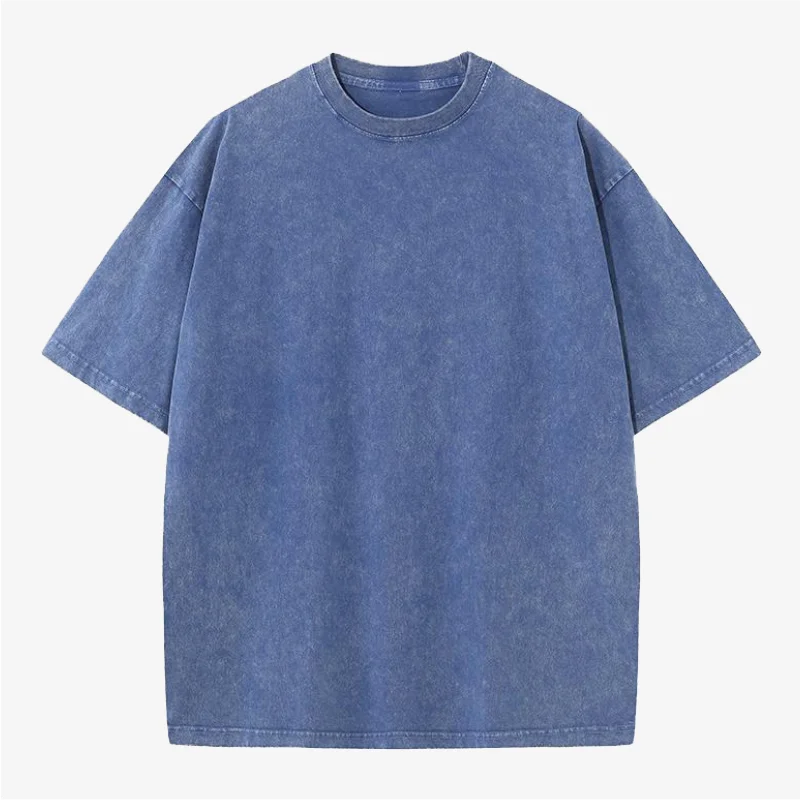 Custom T-shirt free print logo images vintage wash design tees pure cotton cultural shirts men's women's batik wax print Fabr