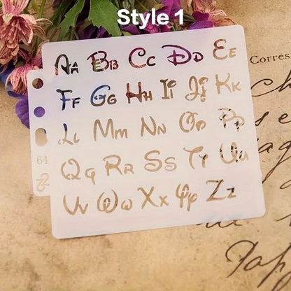 DIY Craft Alphabet Letter Stencils Template Painting Scrapbooking Embossing Stamping Album Card Decorative Embossing Paper Ca