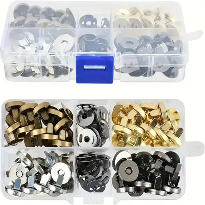 10 Pcs/Pack 14-18MM Magnetic Snap Fasteners Clasps Buttons Handbag