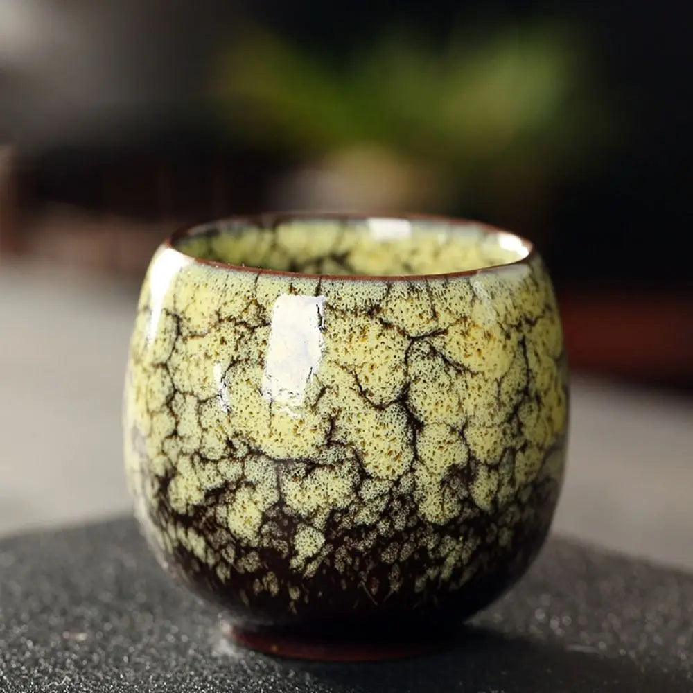 Japanese Style Ceramic Tea Cup Kiln Transformation Espresso Cup Porcelain Kung Fu Teacup Pottery Coffee Mug Wine Drinkware - 
