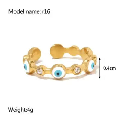 Fashion Simple Stainless Steel Rings For Women Gold Color Smooth Geometric Open Rings Arc Rings Diamonds Jewellery Ring Gift 