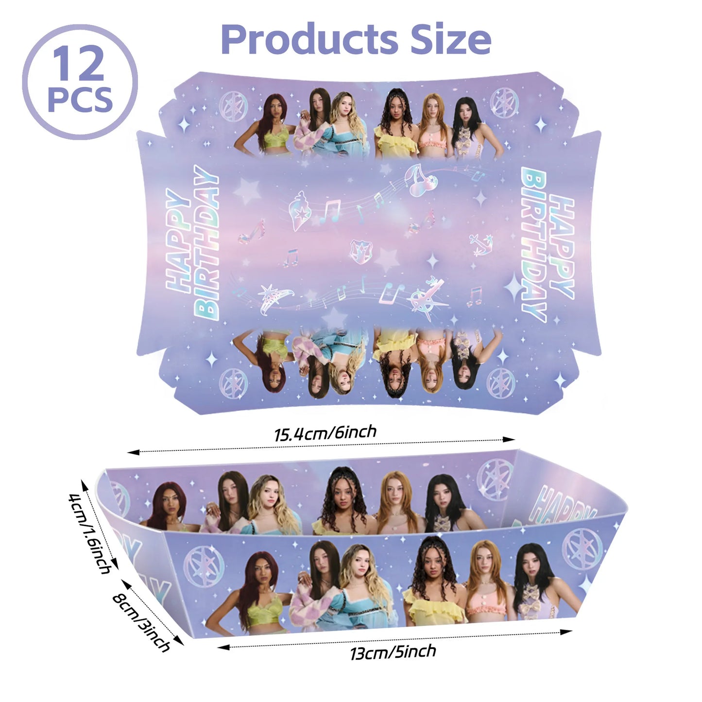 K-Katseye Birthday Decoration Kpop Girl Group Napkin Balloon Cup Plate Tablecloth Banner For Girls Festival Party Fans Gift -