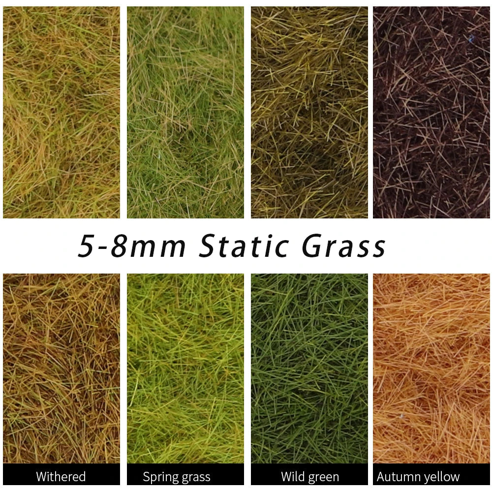 Diorama Tree Powder 5-8mm Static Grass Flocking Foliage HO OO N Z Scale Railway Train Landscape Military Scene Layout 30G/bag