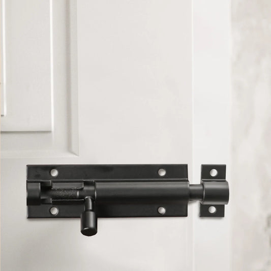 Black Door Lock Barrel Aluminum Alloy Door Lock Latch for Home Hardware Gate Safety Door Bolt Tower Window Catch Lock Silver