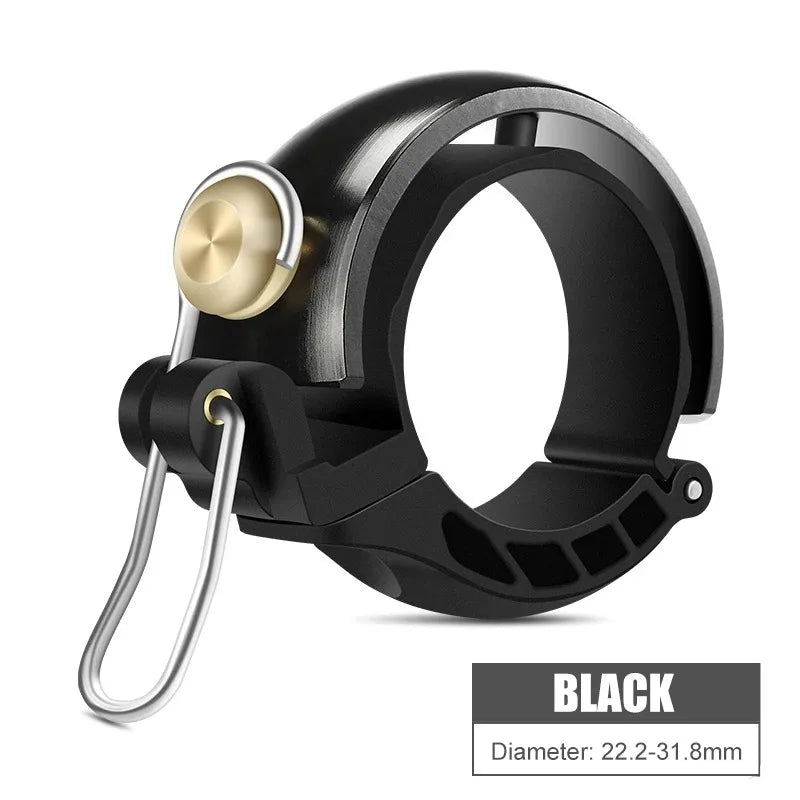 Vintage Bicycle Bell Loud Crisp Folding Mountain Bike Bell Retro Copper Hands Personality Bike Accessories - black