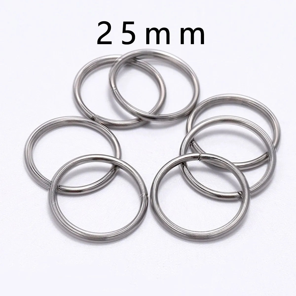 30-200Pcs 3-25mm Stainless Steel Split Ring Open Single Loops Jump Rings Connectors for DIY Jewelry Making Findings Accessori